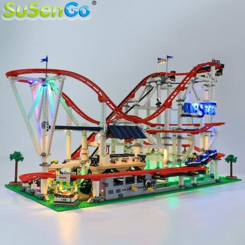 SuSenGo LED Light Kit For 10261 Roller Coaster, (Building Block Model Not Included)