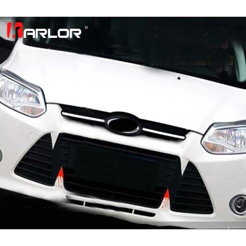 Carbon Fiber Grille Hood Protection Tooth Tusk Blood Film Car Sticker And Decals Car-styling For Ford Focus 2012 MK3 Accessories