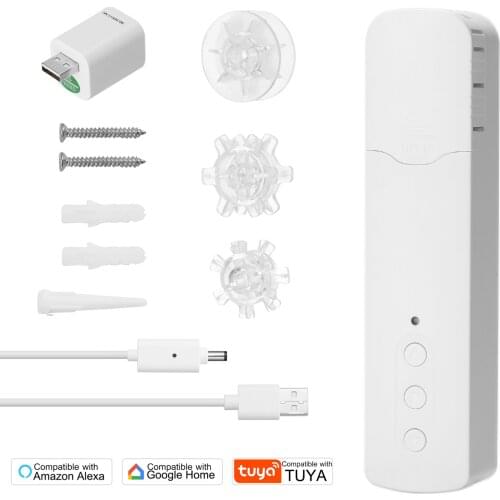 Tuya WIFI TM616EGB Smart Motorized Chain Smart Pull Bead Curtain Motor Electric Curtain Motors Compatible with Alexa Google Home