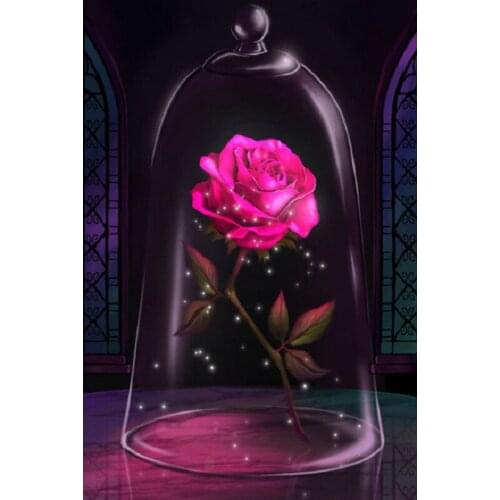 YIKEE Diamond Painting Rose Flowers Kit Full Drill Diamond Embroidery Sale Handmade Wall Decor Flower Mosaic Crystal k396