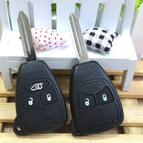 DAKATU New Replacement Remote Key Shell Case Cover 2/3 Button For Chrysler Dodge Caliber Keyless entry fob case