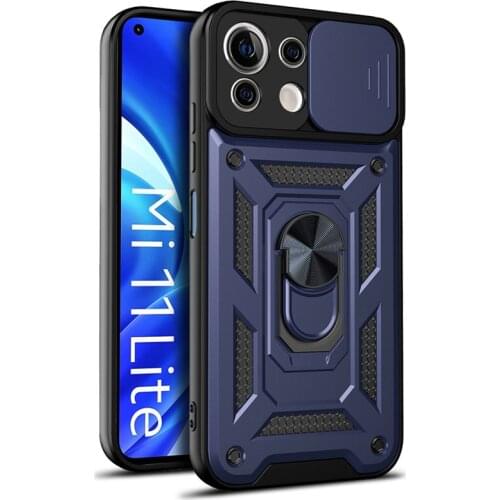 Armor Magnetic Ring Holder Phone Case For Xiaomi POCO X3 F3 Redmi Note 10 5G Mi 11 11X 9 9S Redmi 9A 9C Camera Protection Cover