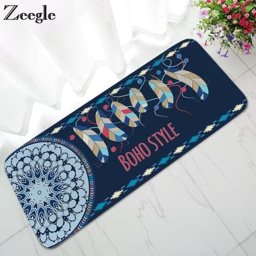 Zeegle Flannel Carpets For Living Room Non-slip Coffee Table Floor Mats Absorbent Kitchen Rugs Indian Style Bedroom Bedside Mats