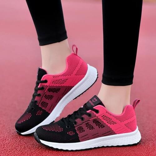 Women Sneakers Casual Shoes Women Trainers Mens Shoes Sneakers Fashion Lace-Up Breathable Mesh Walking Shoes Woman