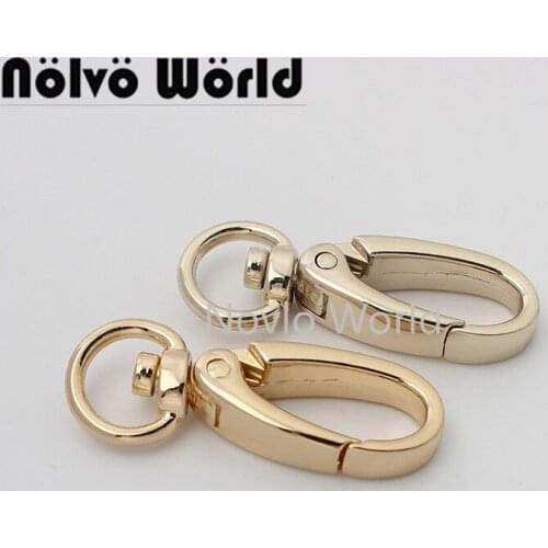 10-50 pieces 3 colors 46*11mm 3/8'' metal polisheded large head snap hook clips for woman chains bag bag chain connector