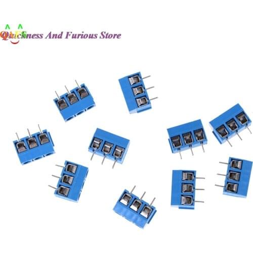 10 PCS/lot 5.0mm KF301-3P Pitch Straight Pin PCB 3 Pin Screw Terminal Block Connector