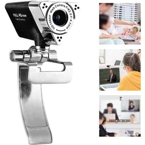 100% Original Aoni Full HD 1080P Desktop Computer Live Camera With Noise Reduction Mic USB Free Stick HD Video Notebook Webcam