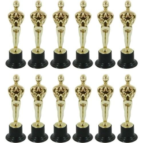 12Pcs Oscar Statuette Mold Reward the Winners Magnificent Trophies in Ceremonies and Festivitie