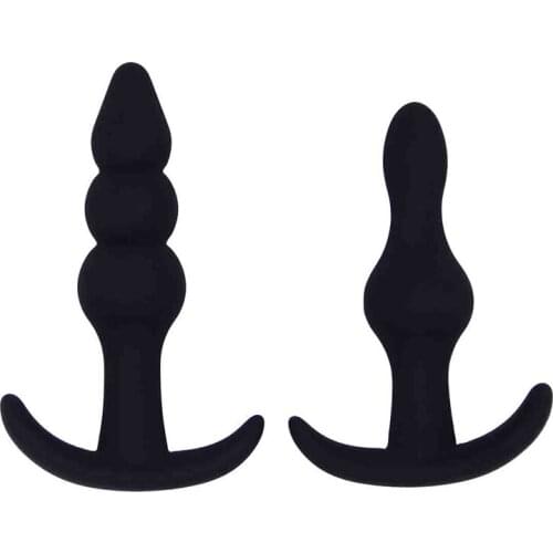 2PCS Anus Stimulator For Beginner Silicone Prostata massage Anal Plug Butt Plug With Anal Sex Toy For Women Gay Sex Toys