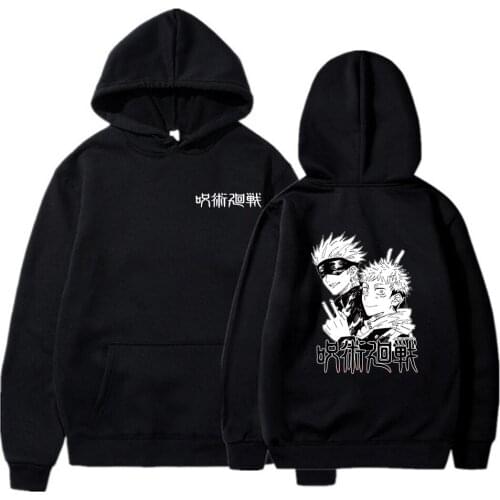 Anime Jujutsu Kaisen Hoodies Pullovers Tops Long Sleeves Harajuku Hoodie Men