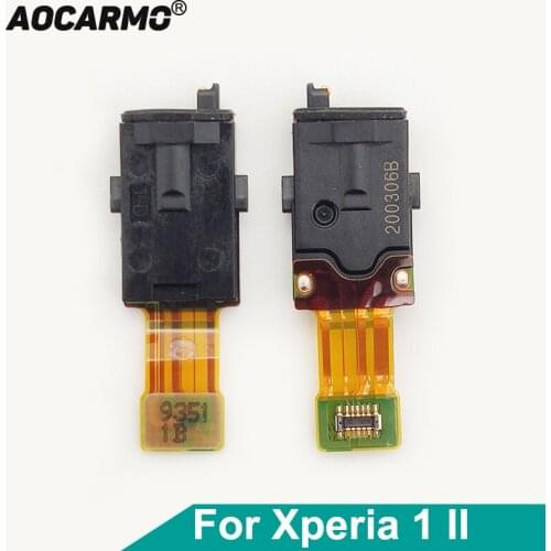 Aocarmo Earphone Jack Headphone Hole Connector Audio Flex Cable For Sony Xperia 1 II X1 ii MARK2 XQ-AT52 XQ-AT51 SO-51A