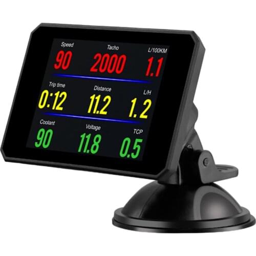 P16 3.9' Car OBD2 Head Up Display HD HUD Speedometer Warning Alarm