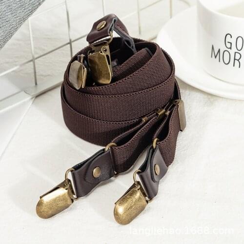 British retro non-slip suspenders unisex Y elastic suspenders fat trousers suspenders