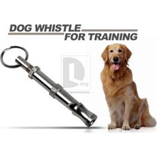 Stainless Steel Puppy Dog Whistle Key Chain Whistle Pet New Dog Training Adjustable Ultrasonic Sound Pet Products