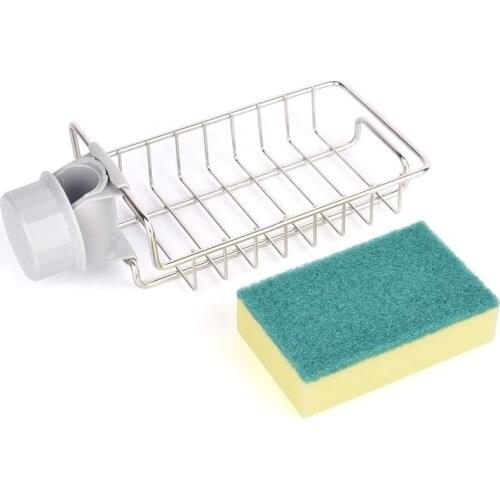 Faucet Sponge Holder, Soap Bathroom Organizer, Kitchen Sink Caddy Storage, Liquid Drainer Faucet Rack Dry Rack