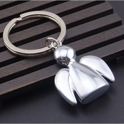 Creative Metal Angel Keychain Fashion Couple Car Key chain Bag waist Hanging Gospel Angel Key Ring lovers group For Best Jewelry