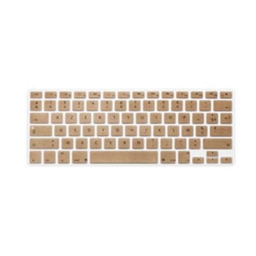 Metallic Gold French US Silicone Keyboard Cover Skin Protector Film Protector for Apple MacBook Pro air Retina 13 15 17