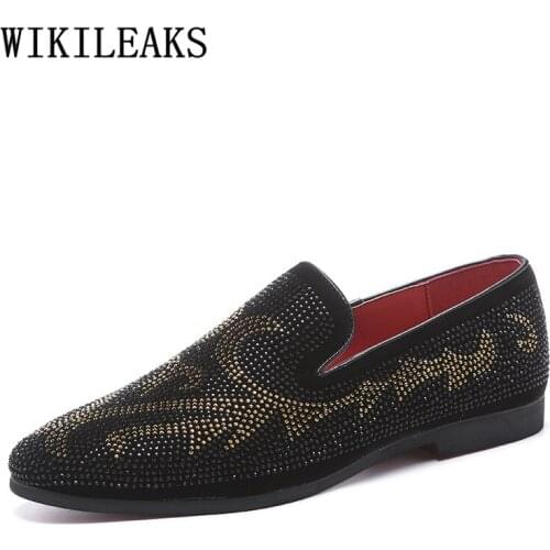 Loafers Men Party Shoes Brand Glitter Coiffeur Dress Shoes Men Wedding Elegant Shoes Men Formal Big Size Sepatu Slip On Pria
