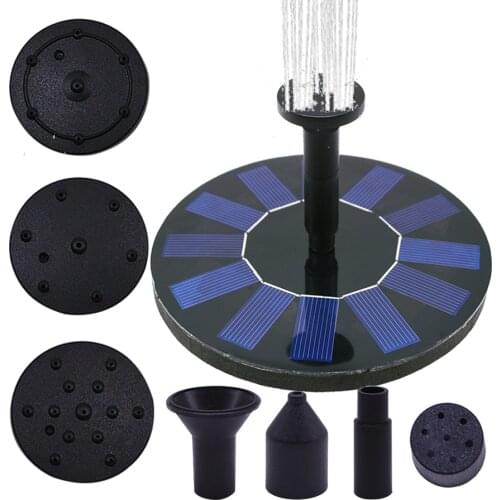 Solar Powered Fountain Pump Easy Assemble Solar Bird Bath Fountain Pump for Pond Pool Fish Tan Aquarium Garden Spray Water Decor