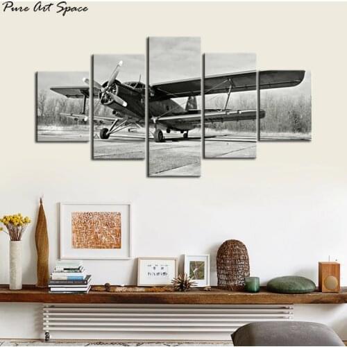 Custom Black and White Vintage Airplane Wall Art Decor Old Paper Airplane Pictures Poster Aircraft Artwork Drop shipping