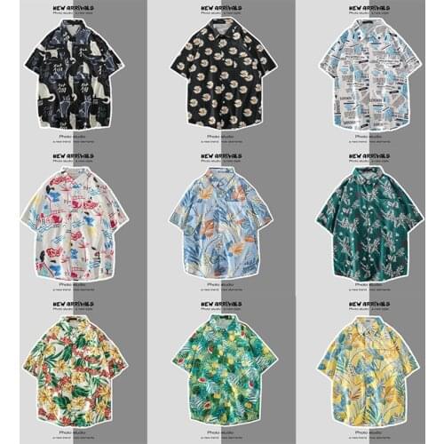 2021 New Summer Fashion Trend Floral Hawaiian Shirt for Man Colours Beach Shirt 28 Color Optional Mens Print Shirt Clothing