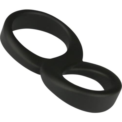 New Dia 47mm Dia 34mm silicone erection penis double cock Ring ball stretcher male delay ejaculation Sex Toy for men