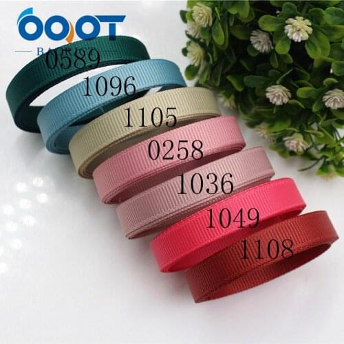 OOOT BAORJCT 177131 10mm Solid Color Ribbons Thermal transfer Printed grosgrain Wedding Accessories DIY handmade material