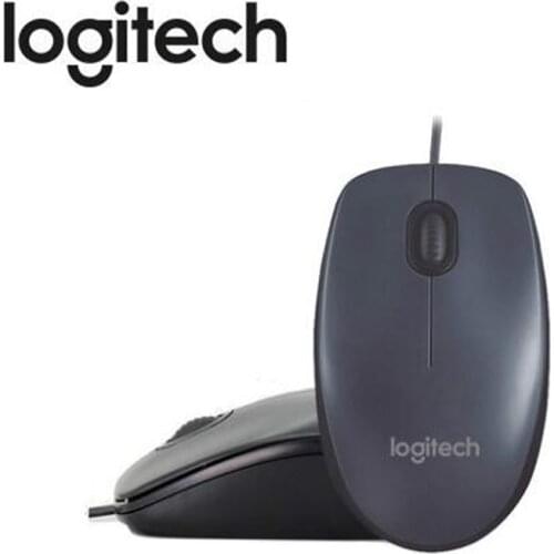 Original Logitech M90 1000DPI Wired USB Optical Mouse Ergonomic design laptop PC Wired Mice for PC Notebook TV Box with package