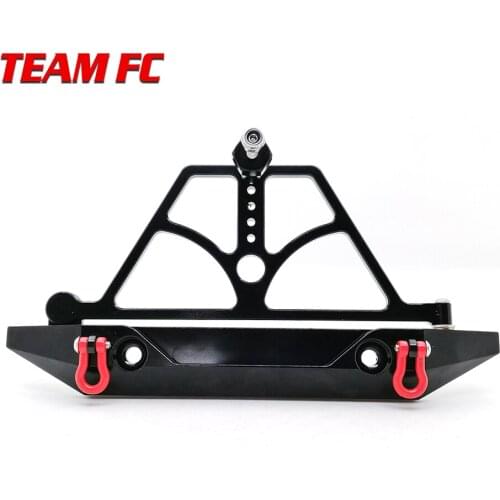 AXIAL SCX10 CNC Front Rear Bumper Bull Bar With Spare Tire Carrier Shackles For Rock Crawler Rc Truck SCX10 II Jeep Wrangle S15