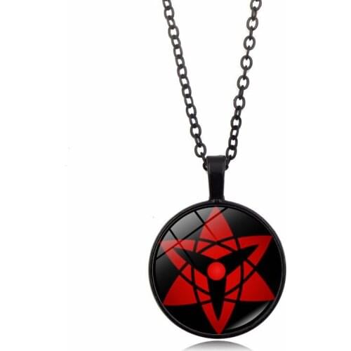 Sharingan Eye Necklace Men Women Cosplay Jewelry Uchiha Clan Kakashi Sasuke Pendant Rinnegan Eyes Anime Necklace Wholesale