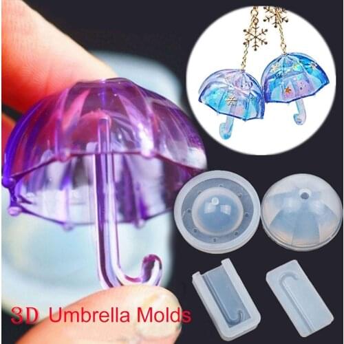 DIY Crystal Epoxy Cute Umbrella Mould High Mirror Free Molding Jewelry Mould Epoxy Mould