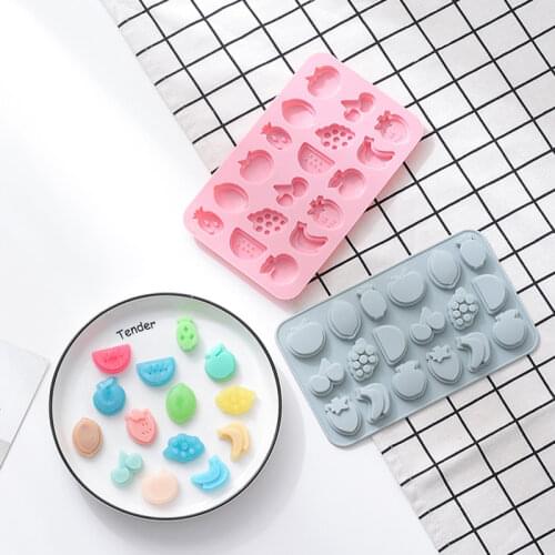 A variety of fruit cake molds DIY fondant cake baking silicone mold Handmade soap chocolate candy mould Ice lattice mode