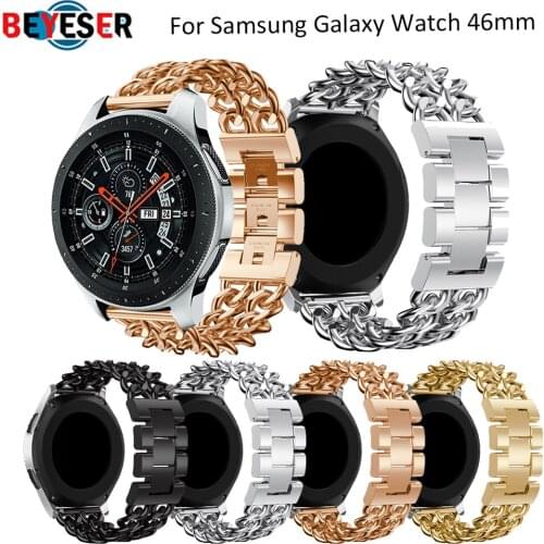 22mm Width watchband Stainless Steel Type Band for Samsung Gear S3 Galaxy 3 45MM 46mm Watch Strap Metal Wristband Accessories