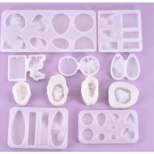 Pendant Epoxy Resin Silicone Molds Splice Island Mountains Mould UV Epoxy Jewelry Making Tools Earrings Necklace Decoration