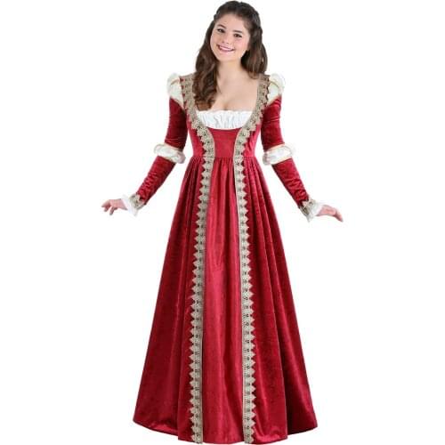 Medieval Dress Cosplay Halloween Costume for Women Palace Carnival Party Disguise Princess Costume Plus Size Vestidos Noble Robe
