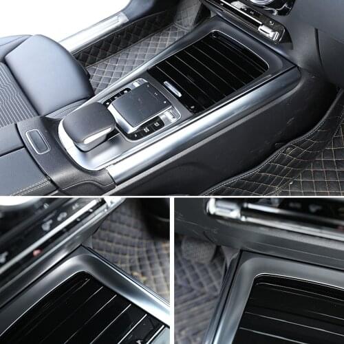 Car Styling 2PCS ABS Interior Gear Shift Frame Decorative Cover Trim for Mercedes-Benz GLB Class 2019 2020 accessories