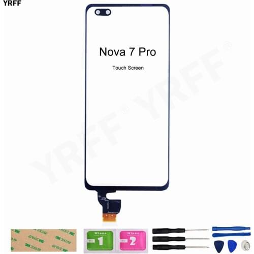 Glass Touch Sensor Panel For Huawei Nova 7 Pro Touch Screen Digitizer Panel 6.57'' Nova7 Pro Repair Part