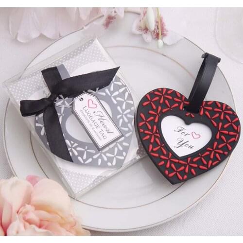 Wedding marriage favor- 40pcs Silica gel soft heart-shaped luggage tag wedding gift