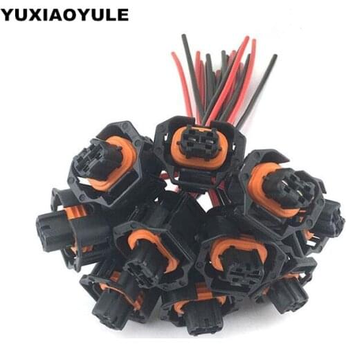 1/5/10/20/50/100pcs/lot 2 Pin/Way Female Diesel Common Rail Injector Plug Socket Electric Connector Wire Cable Harness For BOSCH