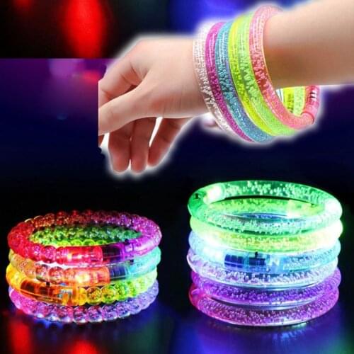 1pcs Led Dance Bangle Cartoon Watch Boys Girls Flash Wrist Band Light Bracelets for Birthday Halloween Glowing Party Supplies