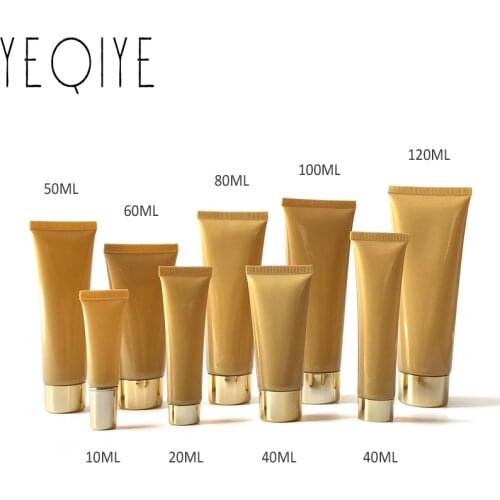 【30PCS】10/15/20/40/50/60/80/100/120ml Pearl Gold Plastic Soft Tube Refillable Cosmetics Cream Lotion Gel Squeeze Empty Bottle