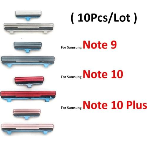 10pcs/Lot, Side Key Keys Power and Volume Button For Samsung Galaxy Note 9 10 Plus Replacement Part Mobile phone accessories