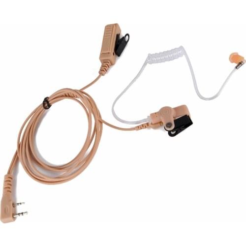 2 Pin Beige Flesh Color Air Headset Earpiece Baofeng Walkie Talkie Accessories Mic Earpiece for PTT Baofeng UV-5R UV-5RE UV82