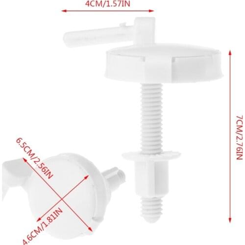 2pcs Plastic Toilet Seat Screws Fixings Fit Toilet Seats Hinges Repair Tools