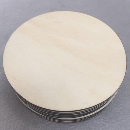 20pcs wooden plain round circles craft shapes 3mm plywood