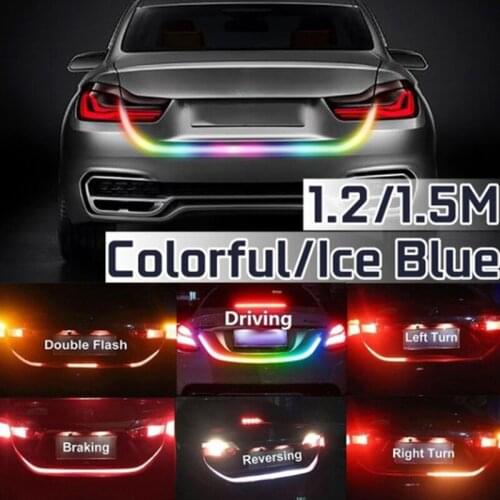 Automobile LED tail light colorful tail box light Multi-mode variable light streamer automobile rear box running horse light