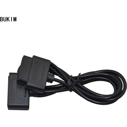 BUKIM Black Extension Cable Cords for SNES Game Extension Cable for Super Nintendo SNES Controller