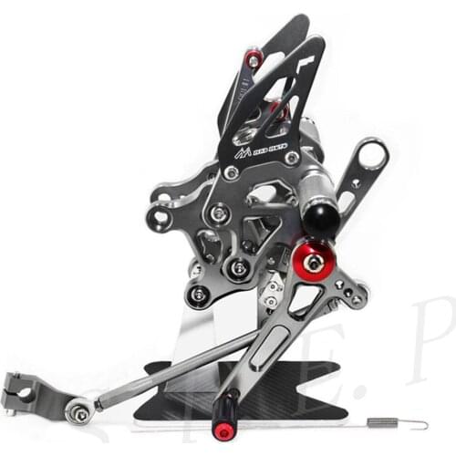 CNC Adjustable Footrest Rearsets Foot Pegs Set For Aprilia RSV4 FACTORY 2009 2010 2011 2012