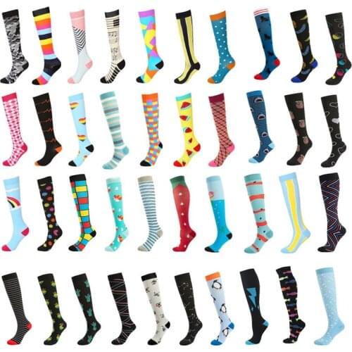 Compression Stockings Socks Men Women Fitness Sport Socks Outdoor Running Pressure Nurses Knee High Stockings Best For Athlete