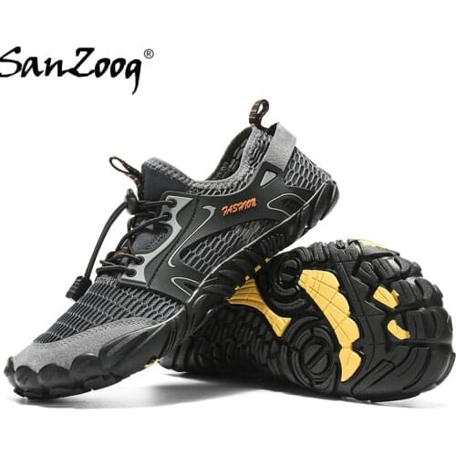 Summer Outdoor Men Beach Shoes Aqua Barefoot Swimming Finger Sneakers Hiking Climbing Anti Slip Quick Drying Zapatos De Playa